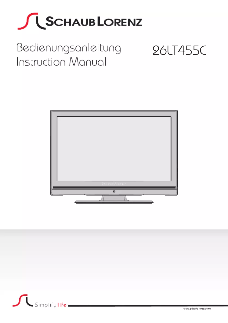 Page 1 de la notice Manuel utilisateur Schaub Lorenz 26LT455C