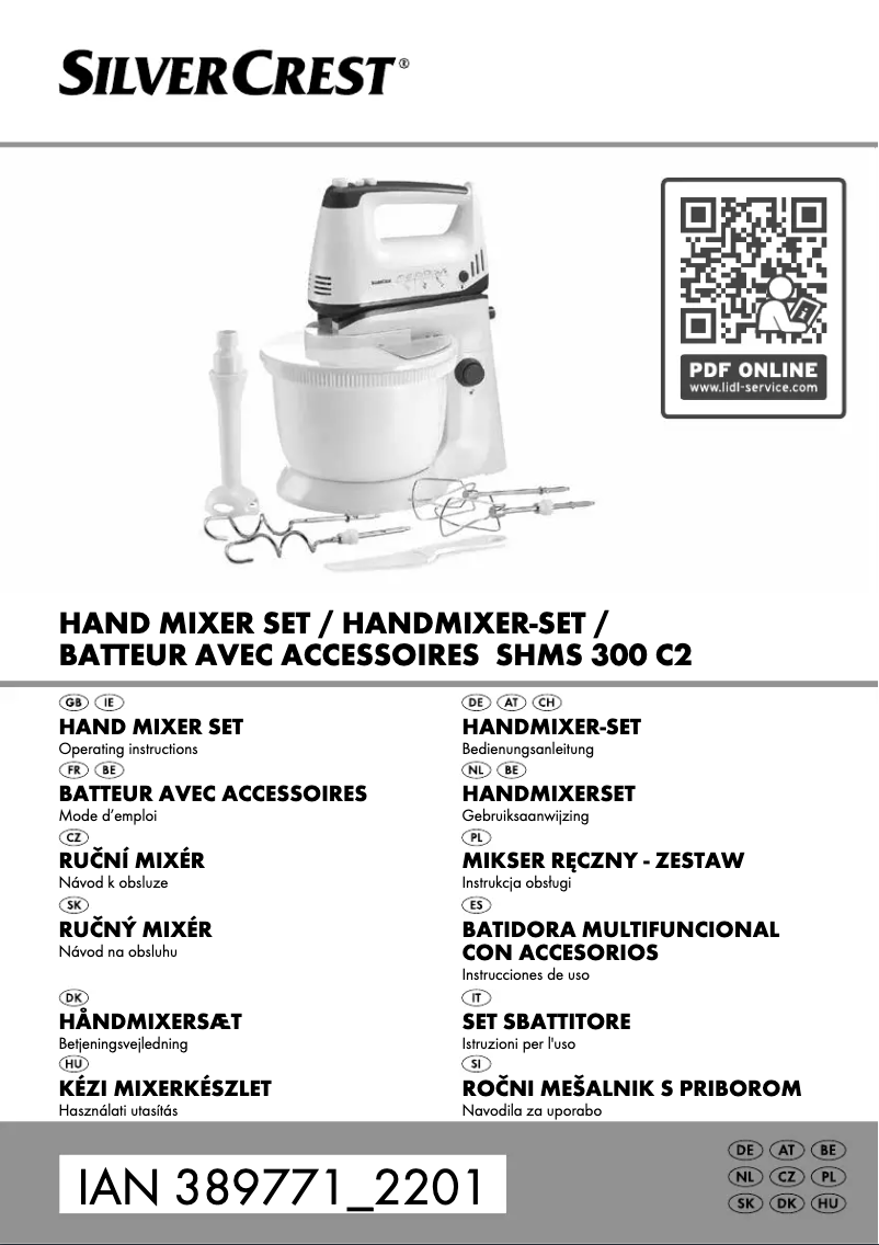 Page 1 de la notice Manuel utilisateur SilverCrest SHMS 300 C2