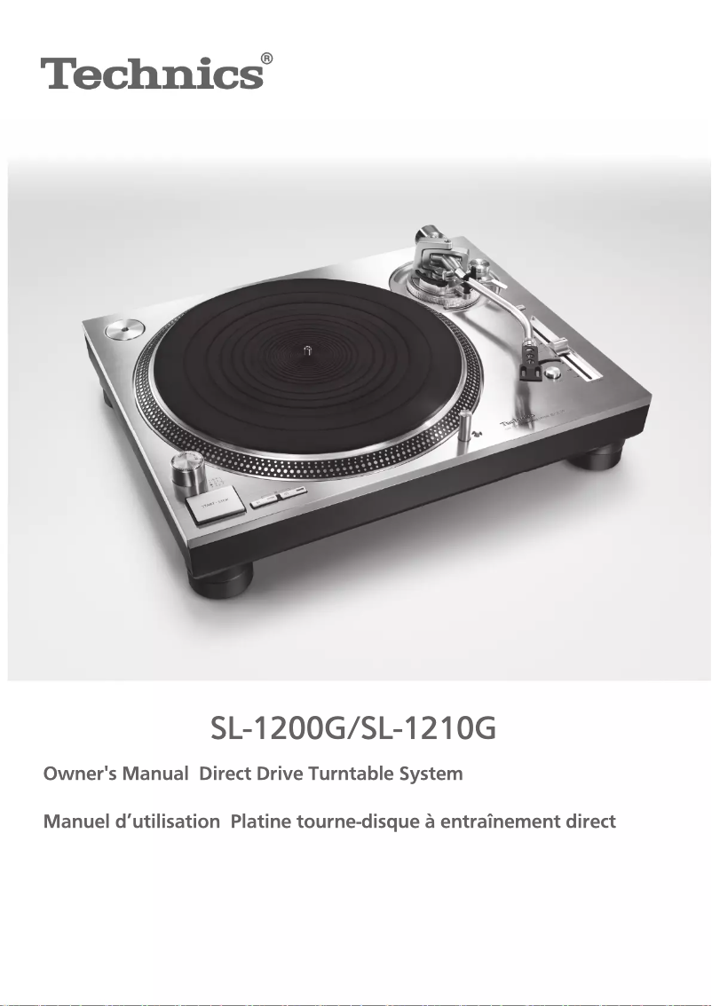 Page 1 de la notice Manuel utilisateur Technics SL-1210G