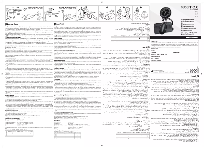 Page 1 de la notice Manuel utilisateur Rossmax GD102
