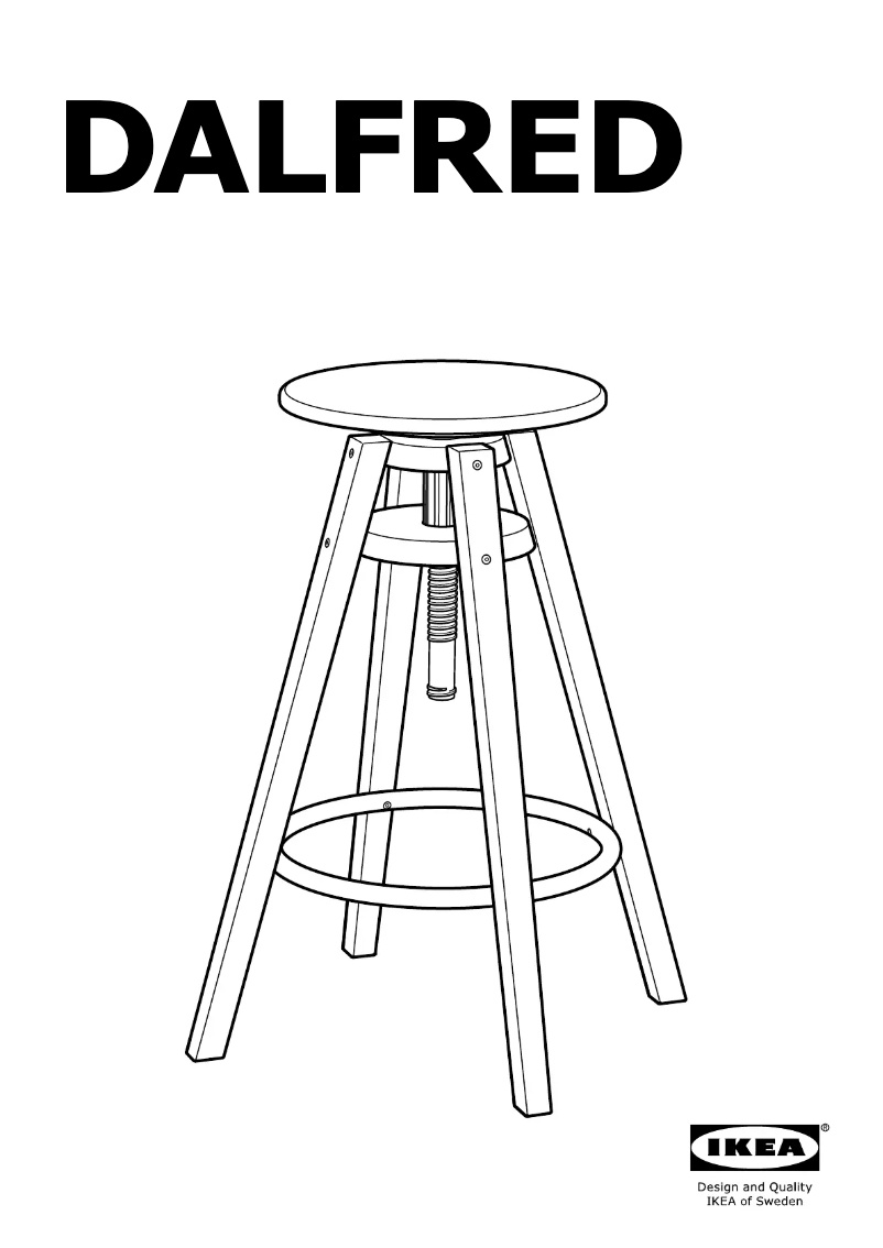 Page 1 de la notice Manuel utilisateur Ikea DALFRED 601.556.02