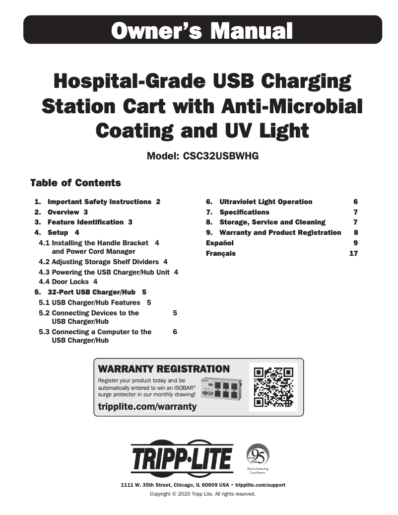 Página 1 del manual Manual de usuario Tripp Lite CSC32USBWHG