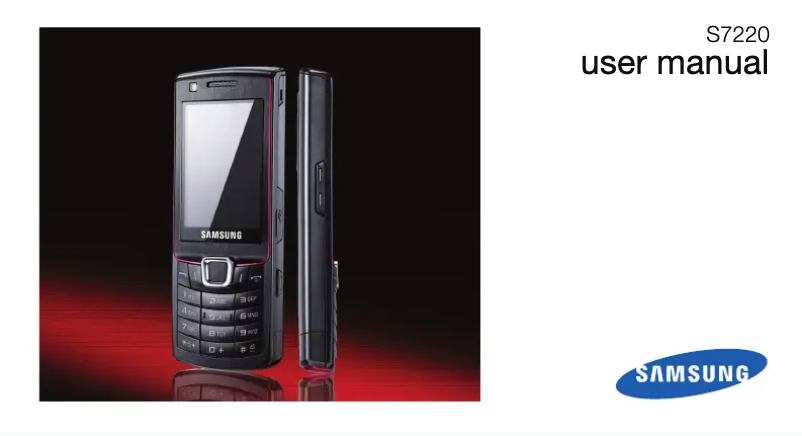 Page 1 de la notice Manuel utilisateur Samsung GT-S7220