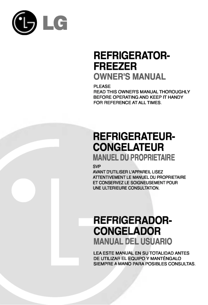 Page 1 de la notice Manuel utilisateur LG GR-S472ZVC