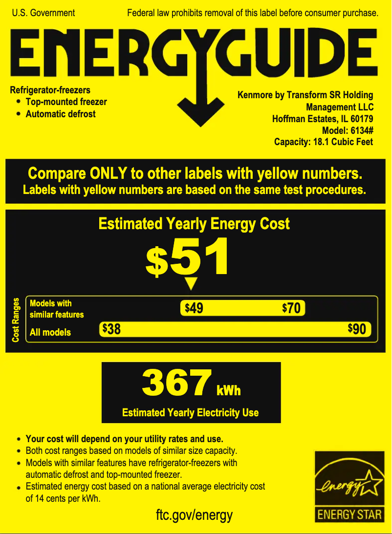Page 1 de la notice Manuel utilisateur Kenmore 61342