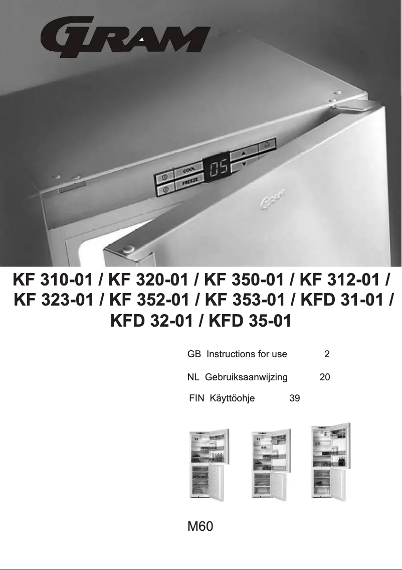 Page 1 de la notice Manuel utilisateur Gram KF 310-00 RF