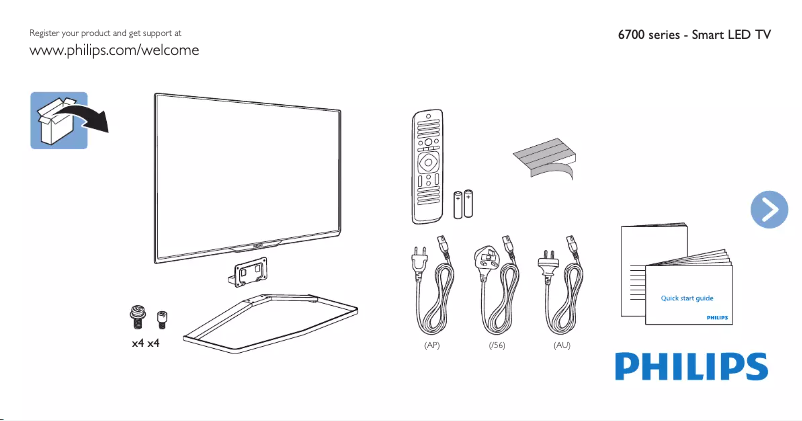 Página 1 del manual Guía de inicio rápido Philips 40PFT6709S