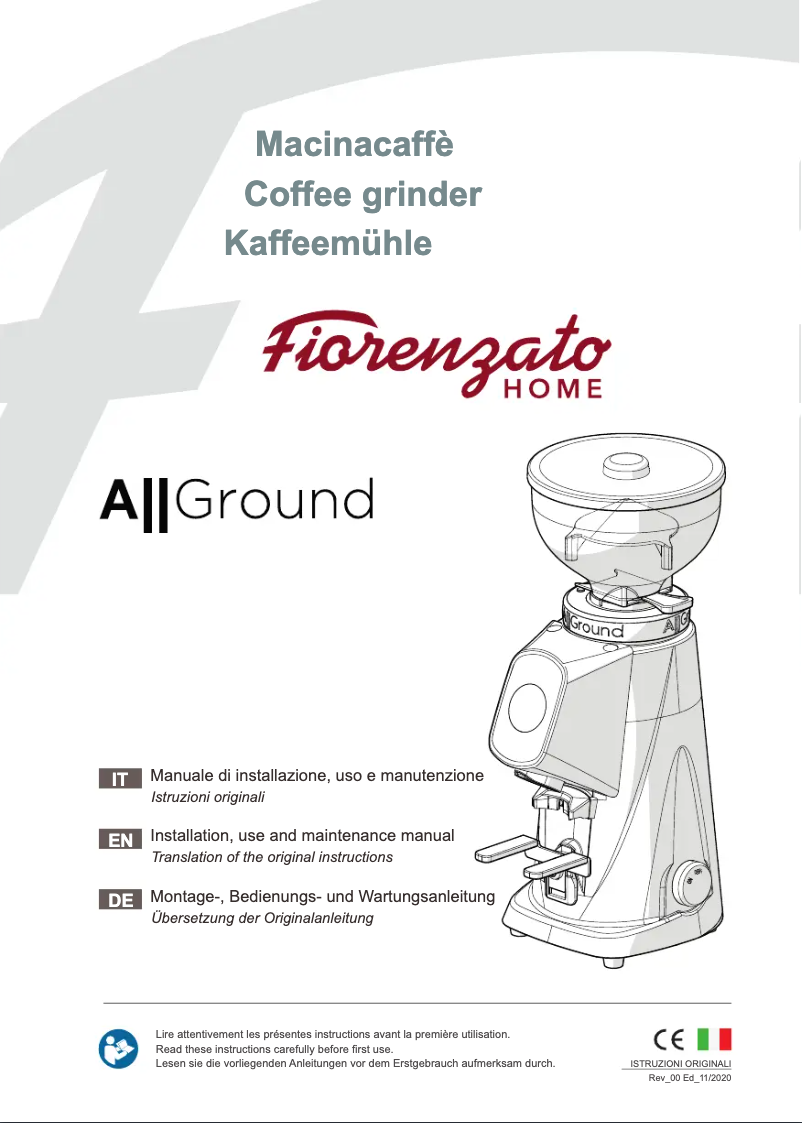 Page 1 de la notice Manuel utilisateur Fiorenzato AllGround