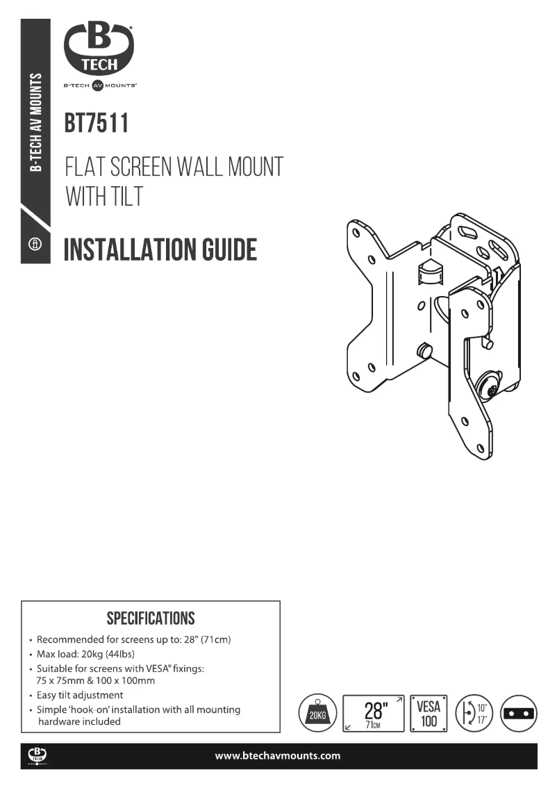Page 1 of the manual Installation Guide B-Tech BT7511