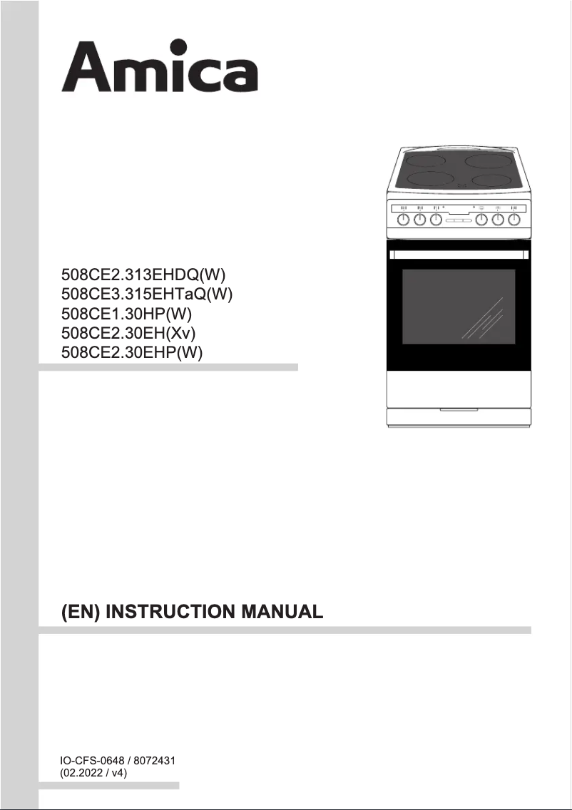 Page 1 de la notice Manuel utilisateur Amica 58CE2.30P(W)