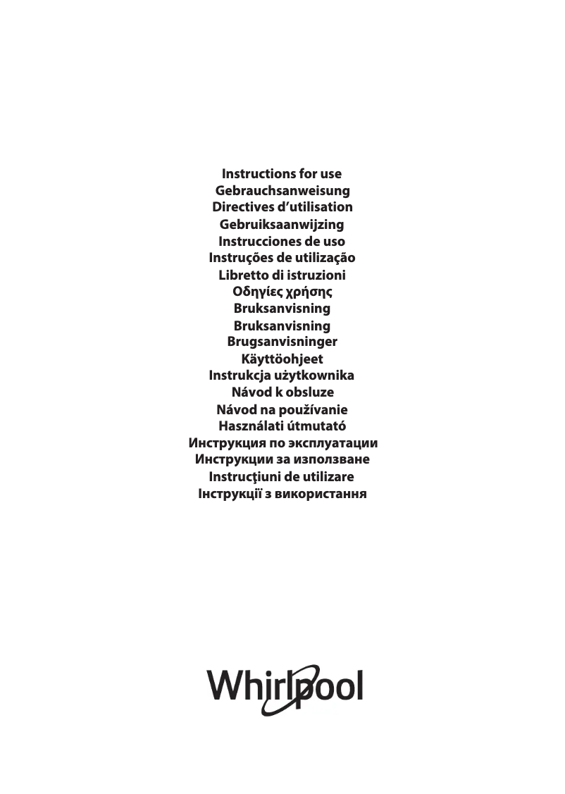 Página 1 del manual Manual de instrucciones Whirlpool SPIW422/2