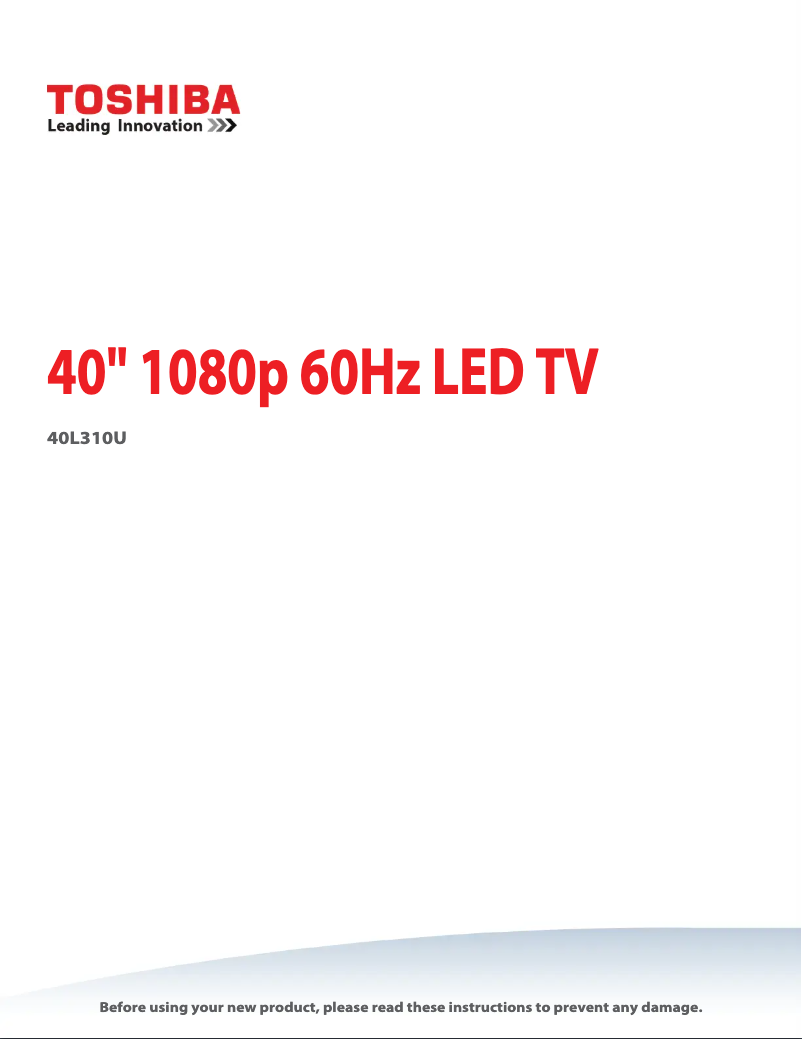 Página 1 del manual Manual de usuario Toshiba 40L310U