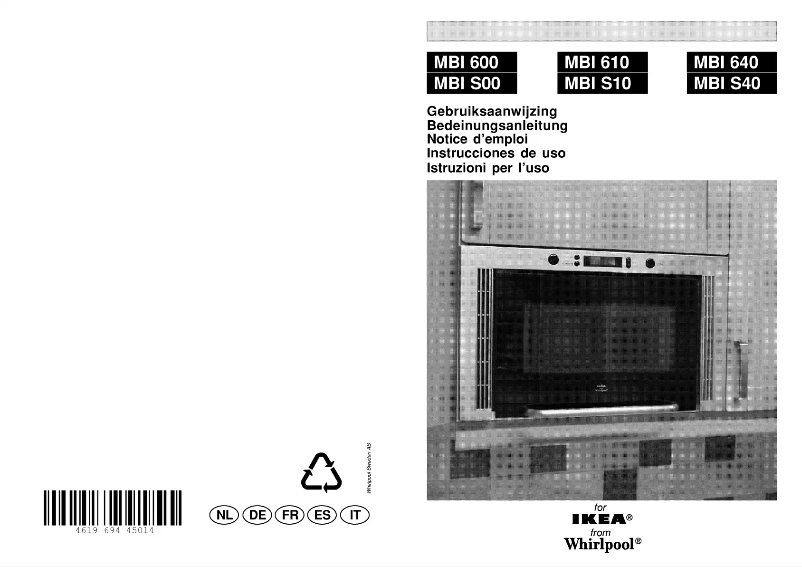 Página 1 del manual Manual de usuario Whirlpool MBI S10