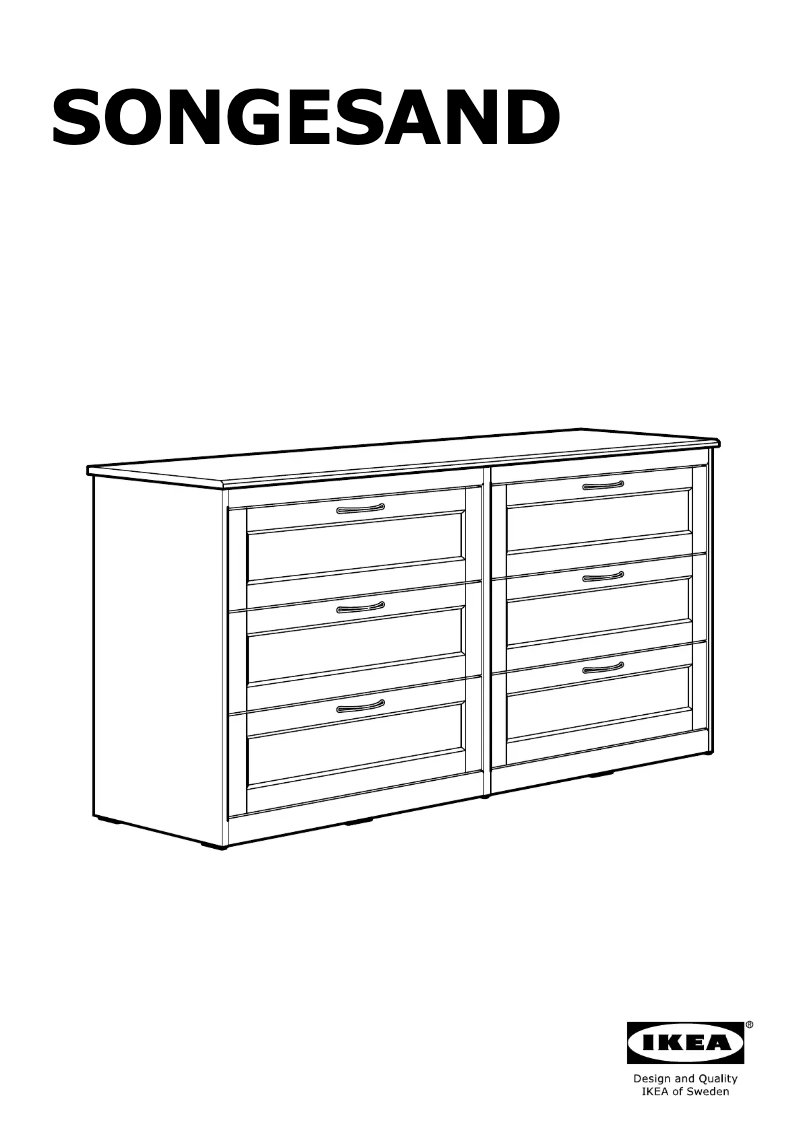 Page 1 de la notice Manuel utilisateur Ikea SONGESAND 603.667.94