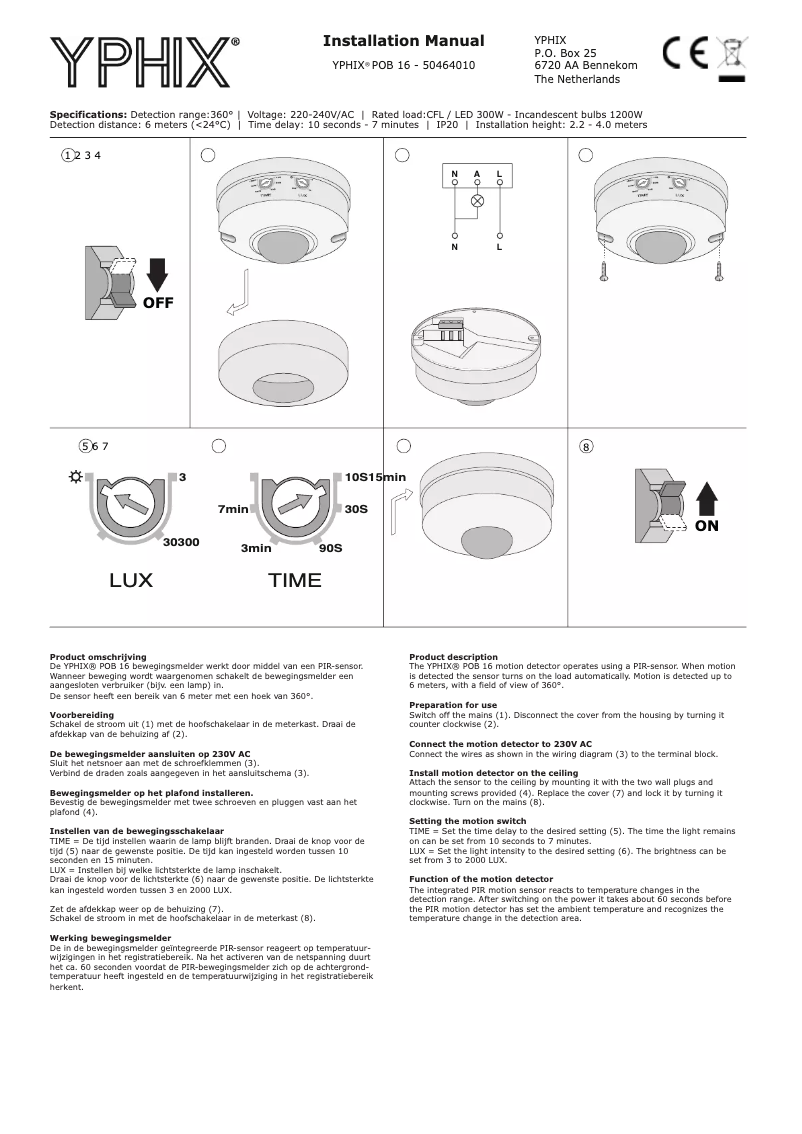 Página 1 del manual Manual de usuario Yphix IP20