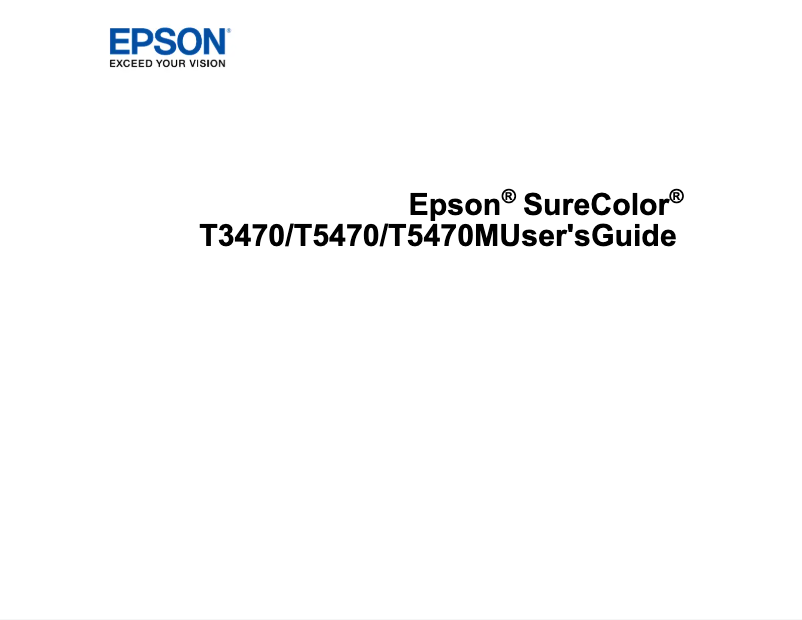 Page 1 de la notice Manuel utilisateur Epson SureColor T5470M