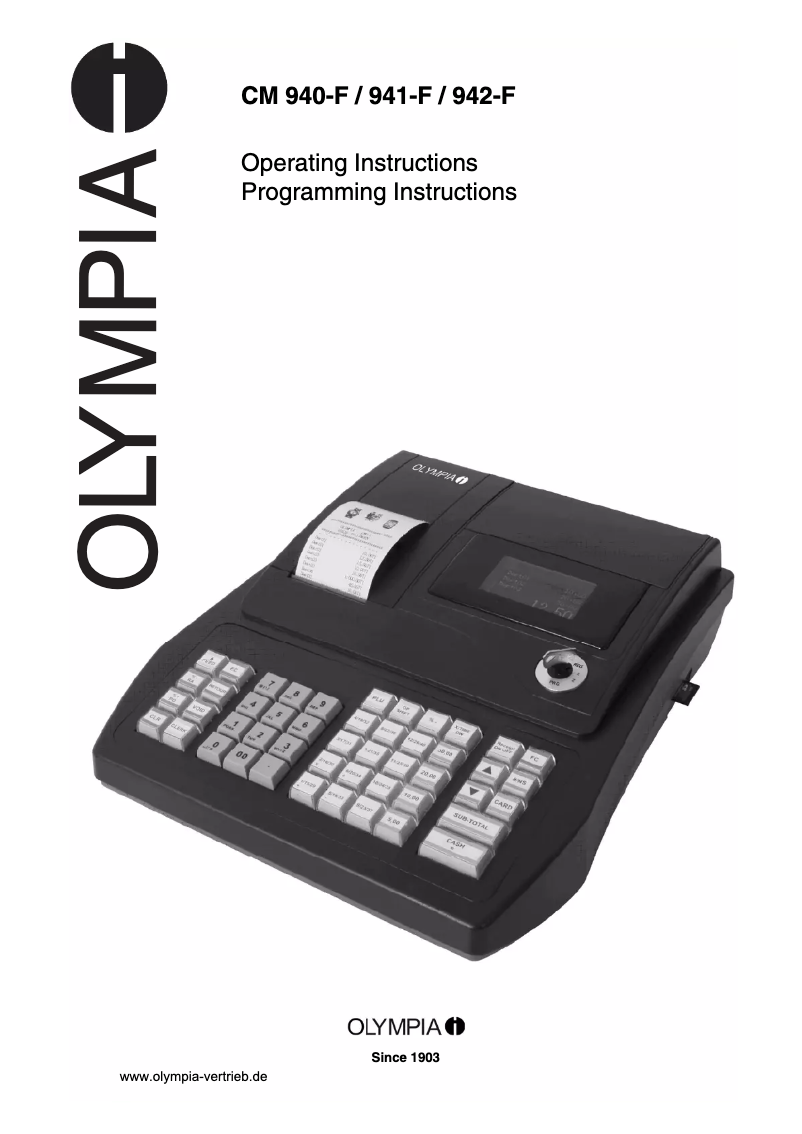 Page 1 of the manual User Manual Olympia CM 941-F