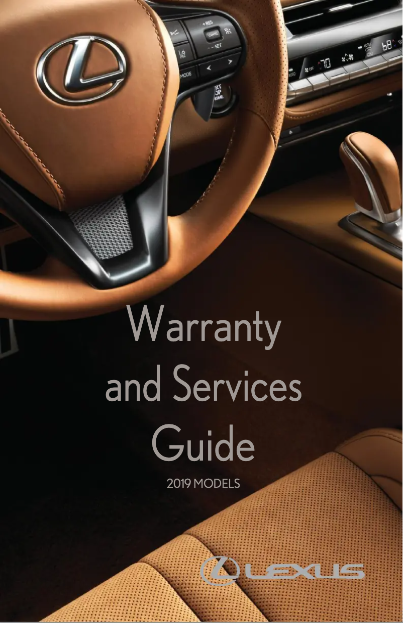 Página 1 del manual Información de garantía Lexus RX 450h (2019)