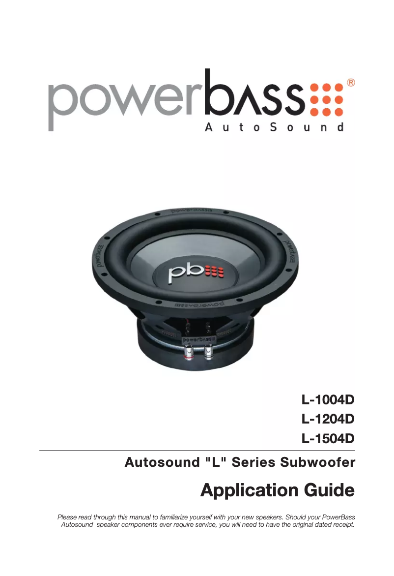 Página 1 del manual Manual de usuario PowerBass L-1204D