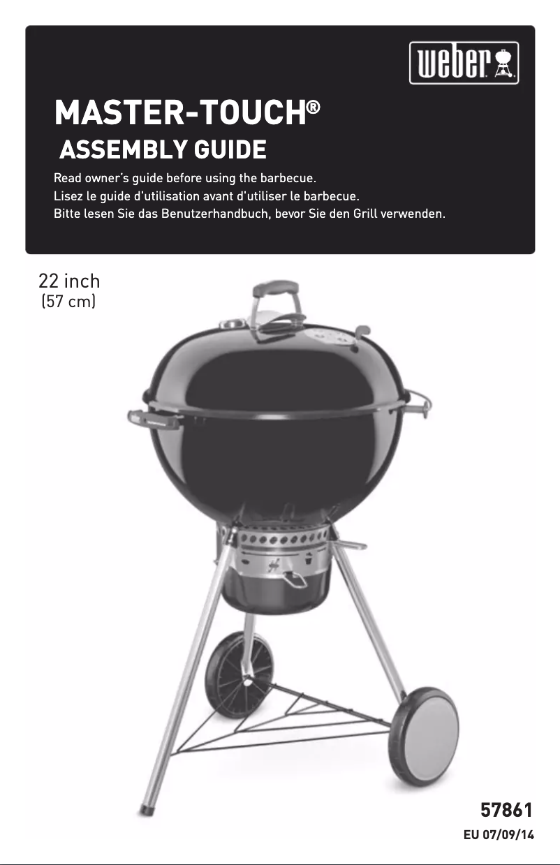 Page 1 de la notice Manuel utilisateur Weber Master Touch GBS