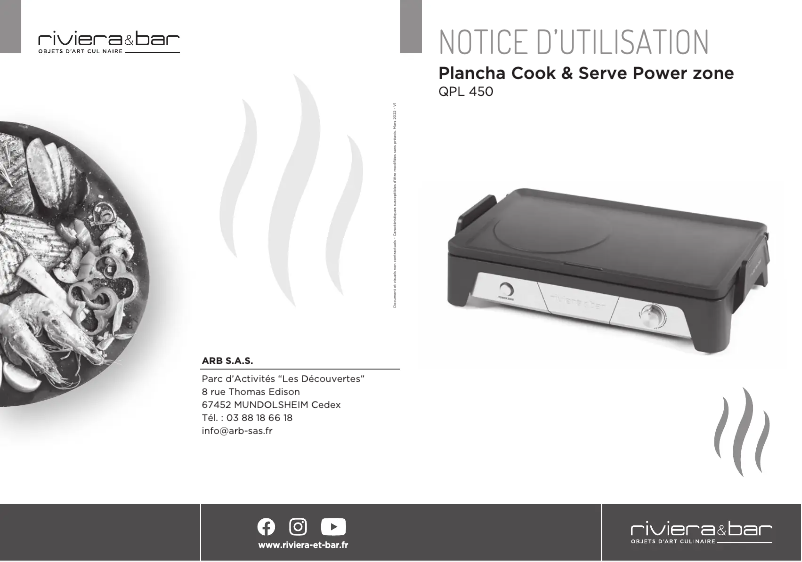 Página 1 del manual Manual de usuario Riviera & Bar Cook & Serve QPL450