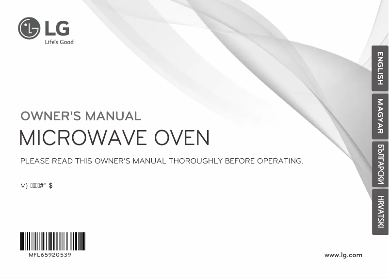 Page 1 de la notice Manuel utilisateur LG MH6383BAC