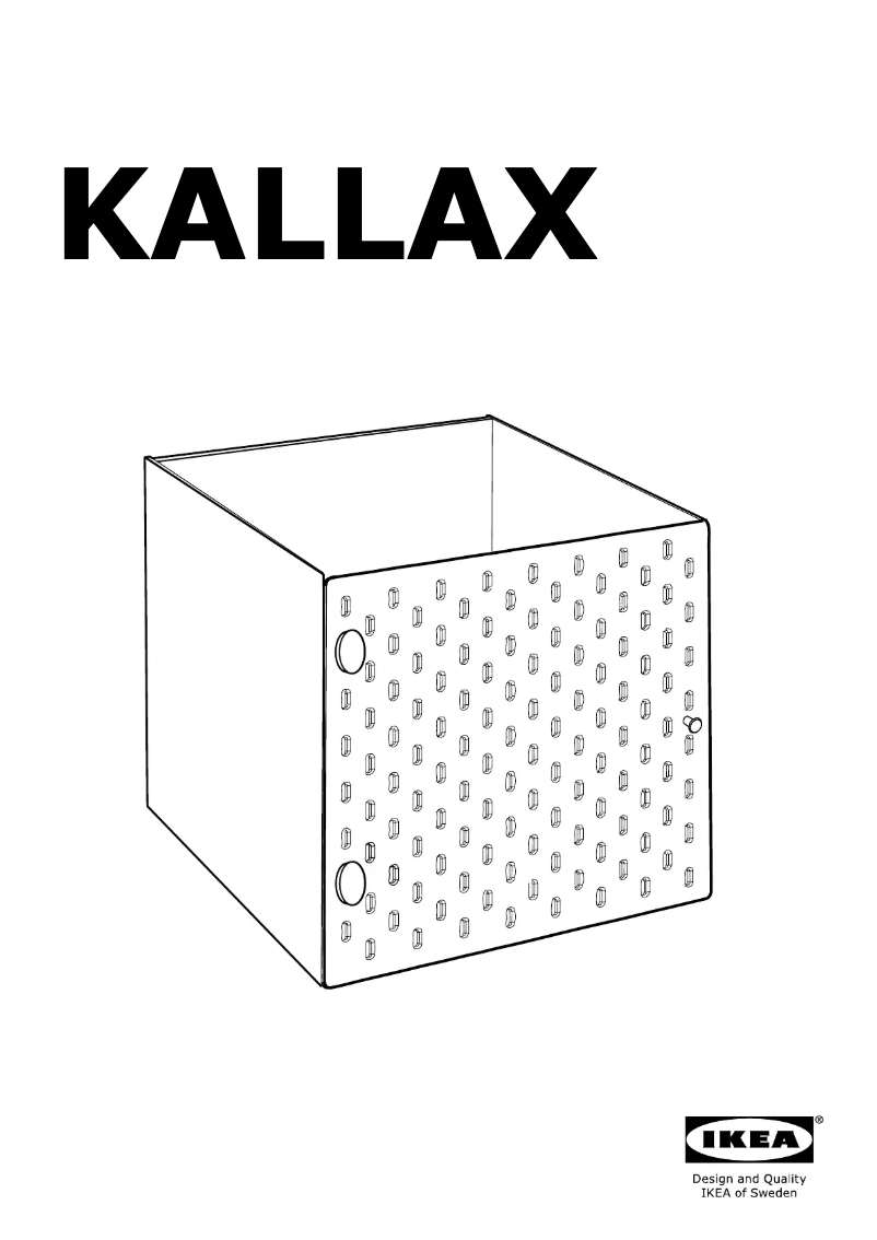 Page 1 de la notice Manuel utilisateur Ikea KALLAX 204.161.97