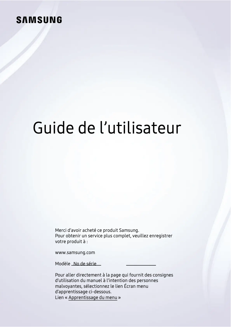 Page n°1 - Manuel utilisateur Samsung S32DG800SN