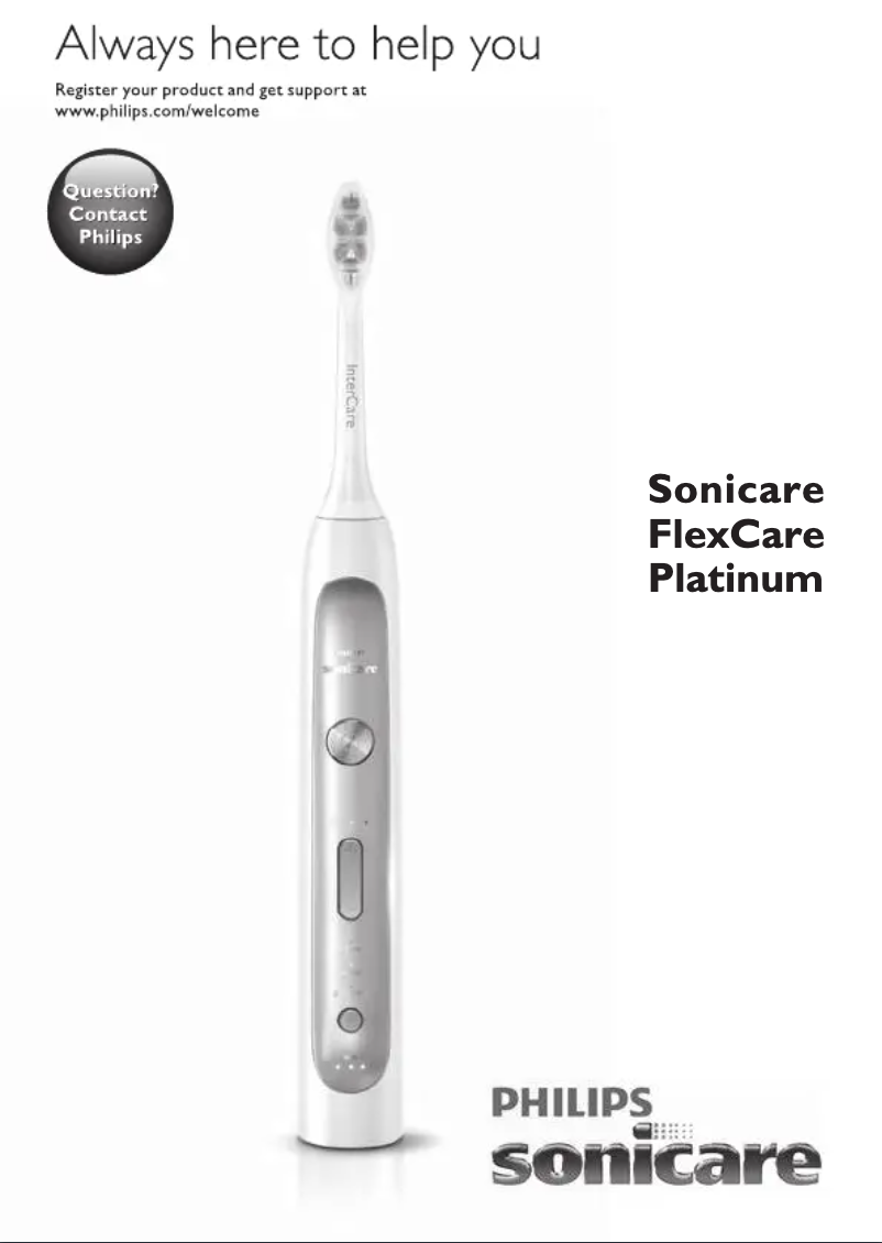 Página 1 del manual Manual de usuario Philips Sonicare FlexCare Platinum HX9112