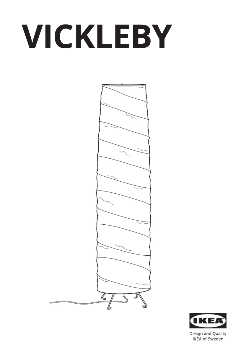 Page 1 de la notice Manuel utilisateur Ikea VICKLEBY 504.844.82