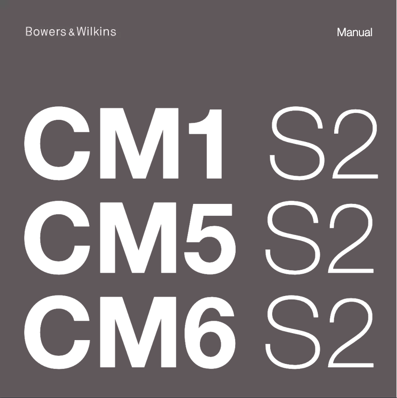 Page 1 de la notice Manuel utilisateur Bowers & Wilkins CM6 S2