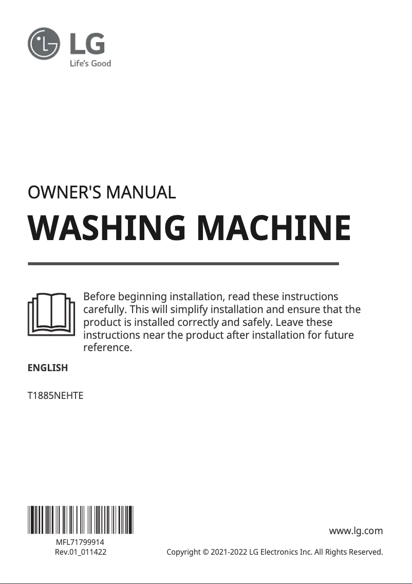 Página 1 del manual Manual de usuario LG T1885NEHTE