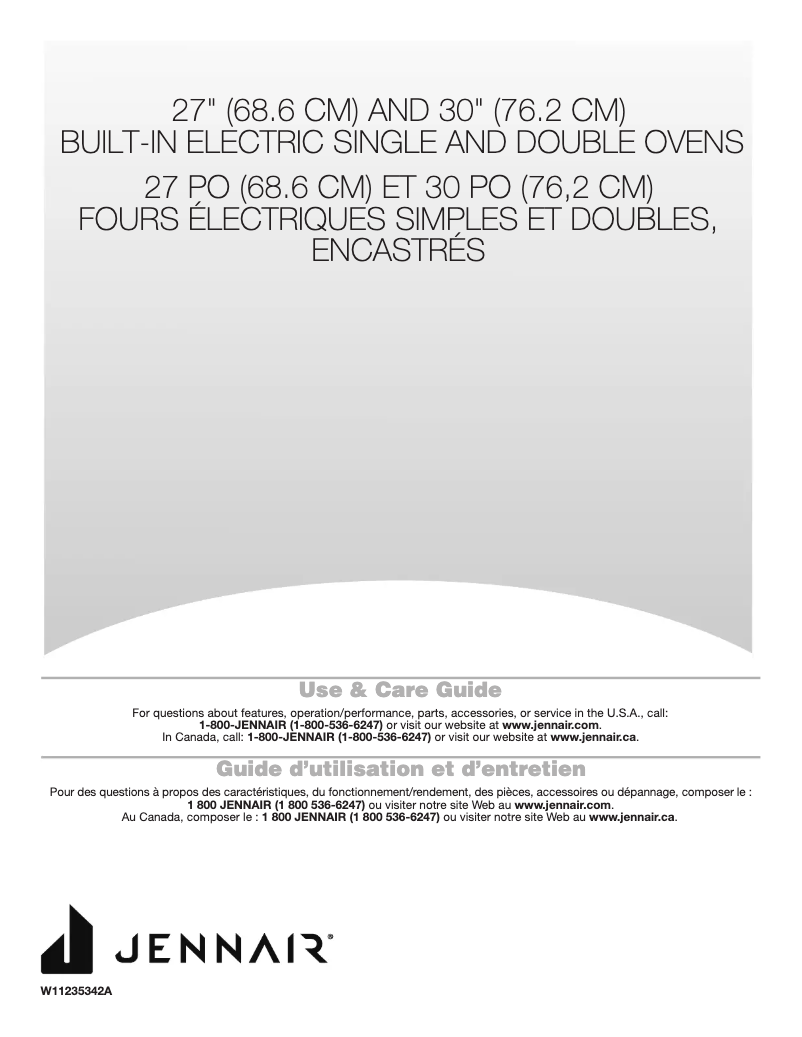 Page 1 of the manual User Manual JennAir JJW2430IM