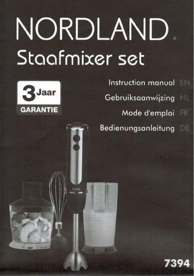 Page 1 de la notice Manuel utilisateur Nordland 7394