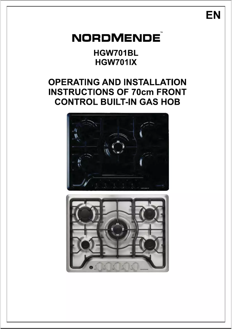 Page 1 de la notice Manuel utilisateur Nordmende HGW701IX