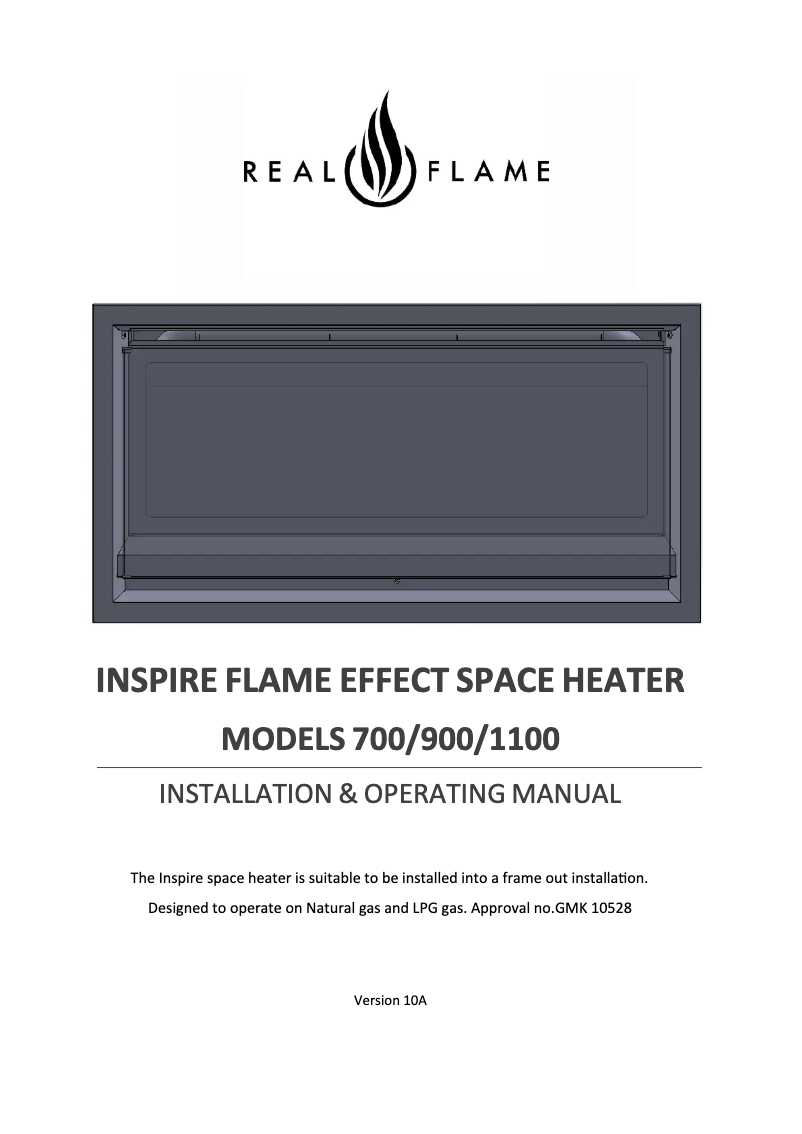 Page 1 of the manual User Manual Real Flame Captiva 900