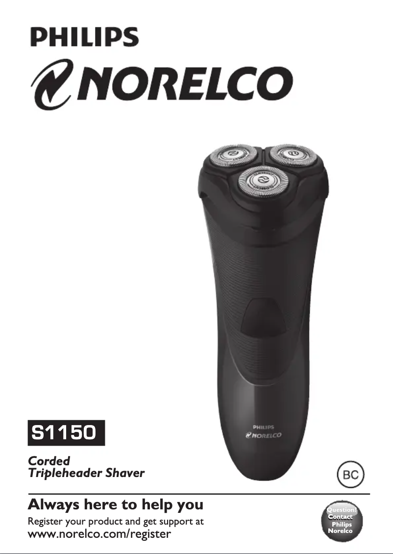 Page 1 de la notice Manuel utilisateur Philips S1150