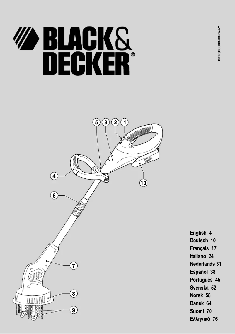 Page 1 de la notice Manuel utilisateur Black & Decker GXC1000L