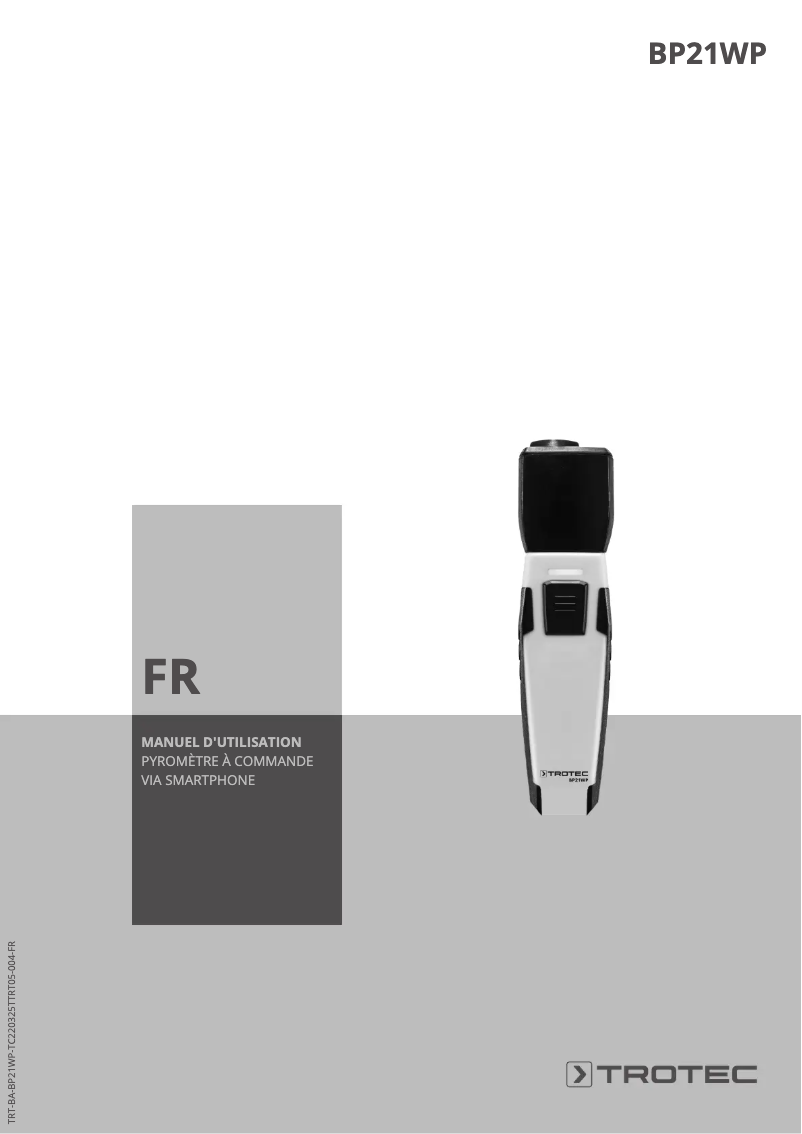 Page 1 de la notice Manuel utilisateur Trotec BP21WP