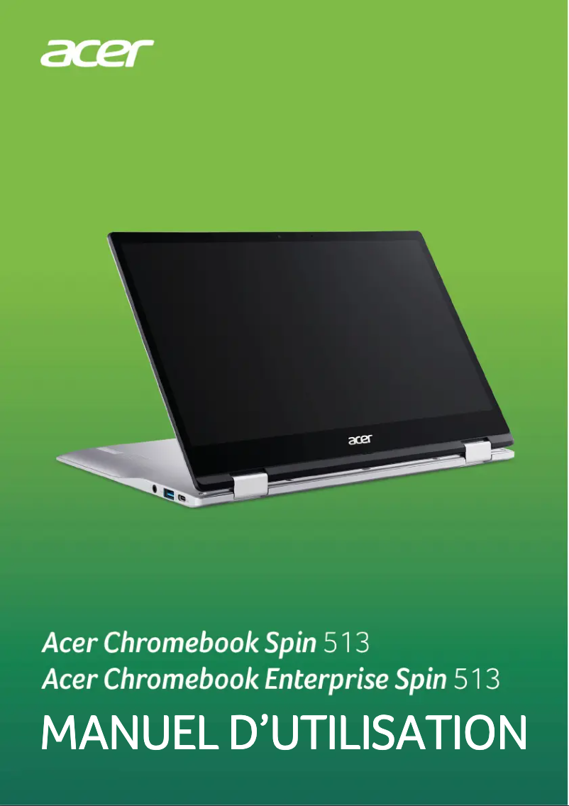 Page 1 de la notice Manuel utilisateur Acer Spin 513