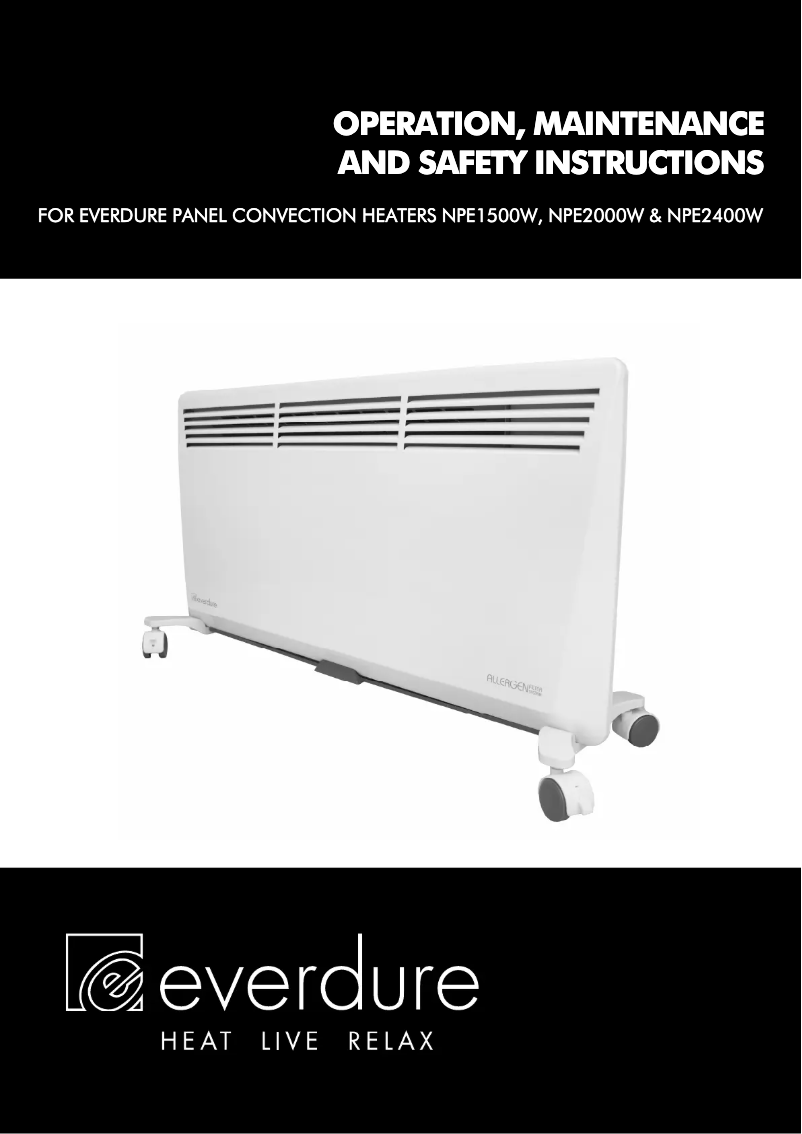 Page 1 de la notice Manuel utilisateur Everdure NPE2400W