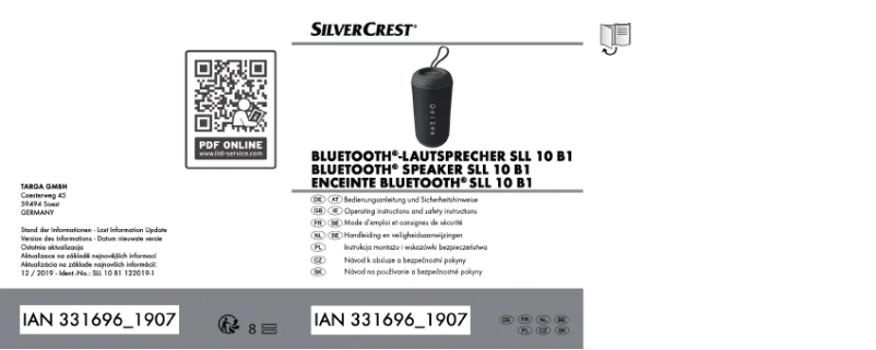 Página 1 del manual Manual de usuario SilverCrest SLL 10 B1