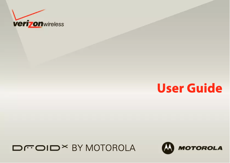 Page 1 de la notice Manuel utilisateur Motorola Droid X