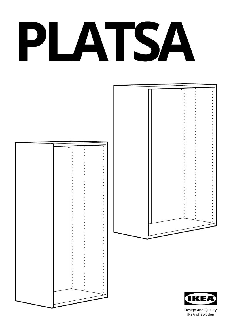 Page 1 de la notice Manuel utilisateur Ikea PLATSA 803.862.58