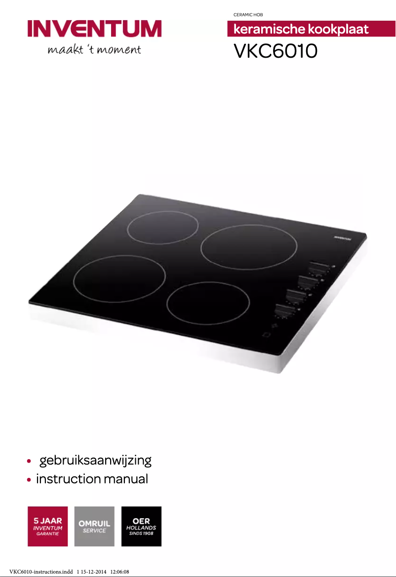 Page 1 de la notice Manuel utilisateur Inventum VKC6010