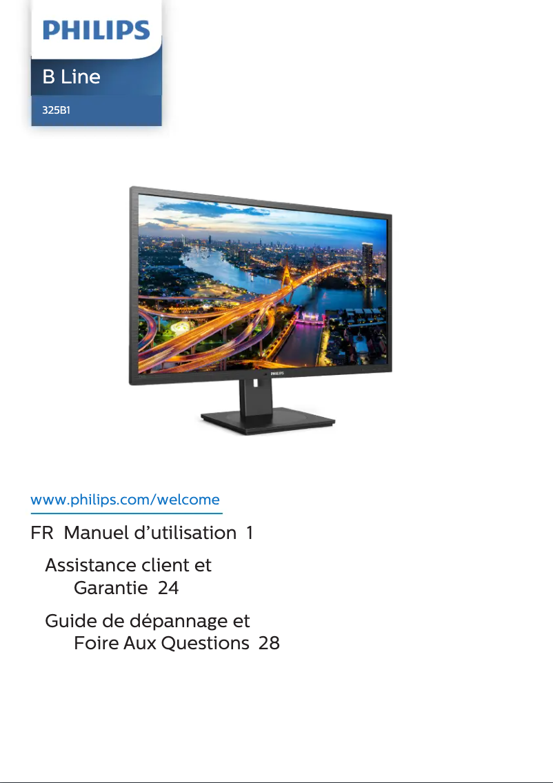 Page n°1 - Manuel utilisateur Philips B Line 325B1L