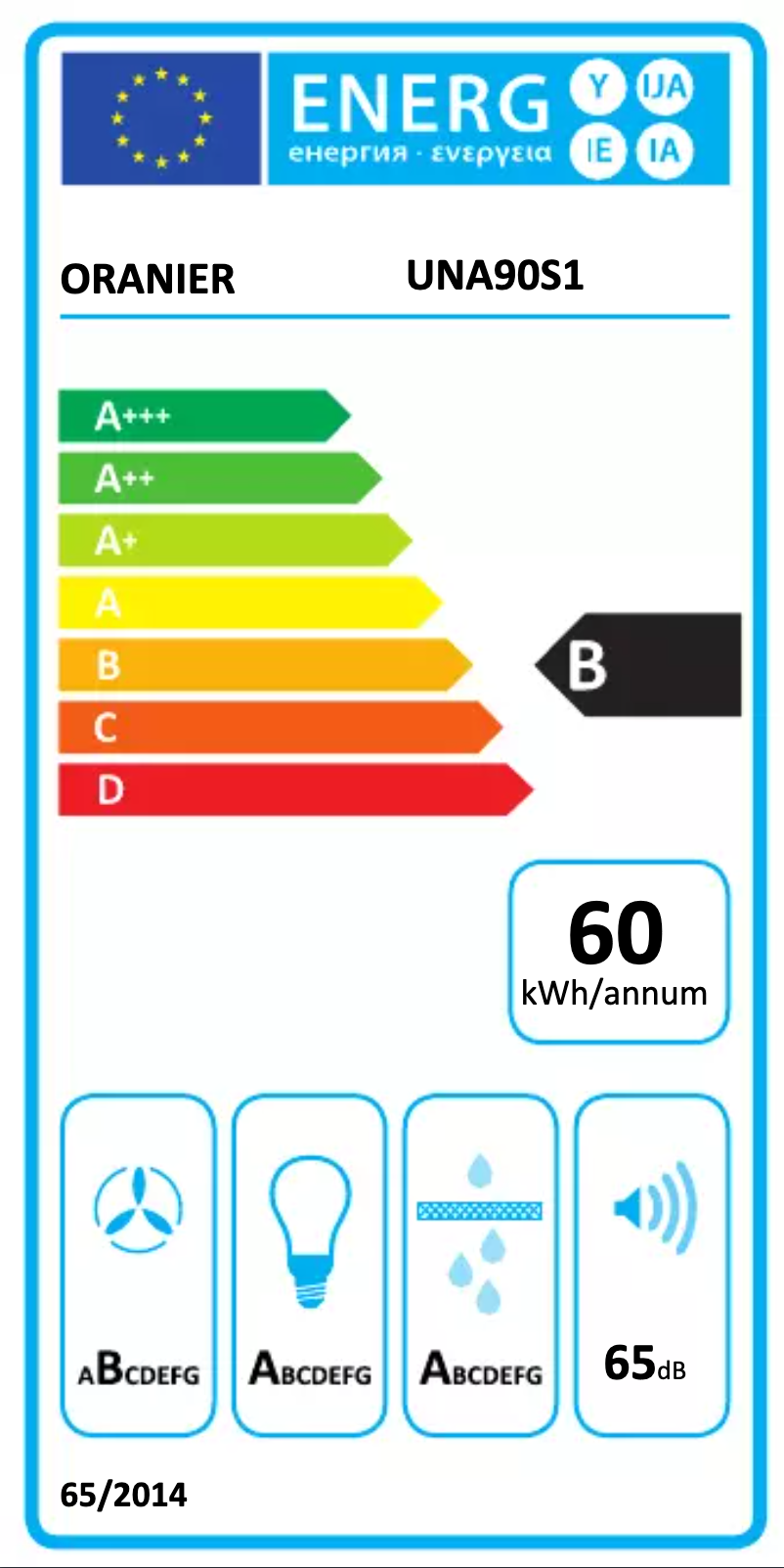 Page 1 de la notice Manuel utilisateur Oranier UNA90S1