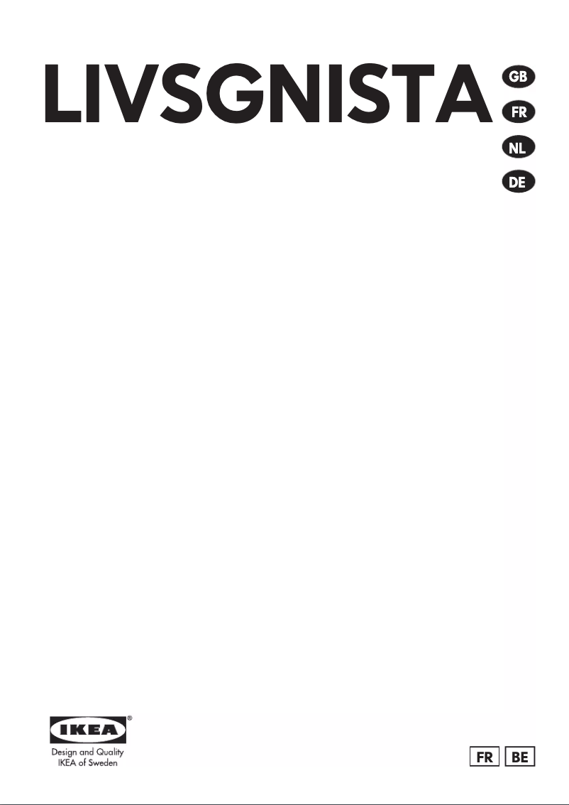 Page 1 de la notice Mode d'emploi Ikea LIVSGNISTA