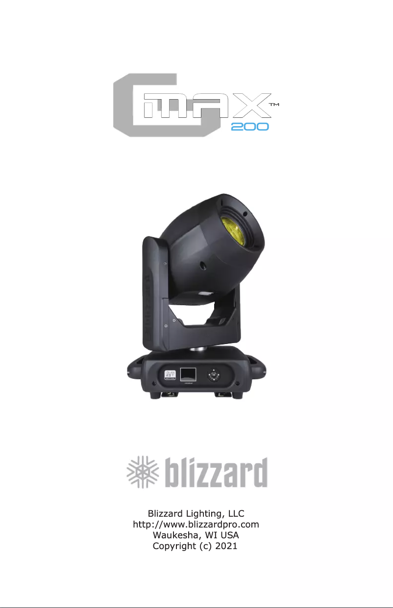 Página 1 del manual Manual de usuario Blizzard G-Max 200