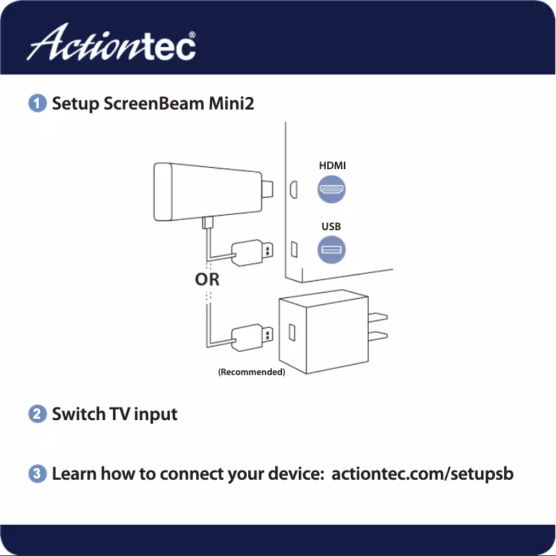 Página 1 del manual Manual de usuario Actiontec ScreenBeam Mini2